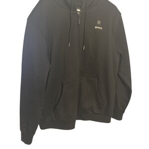 Ororo Men's Black Zip-Up Hoodie